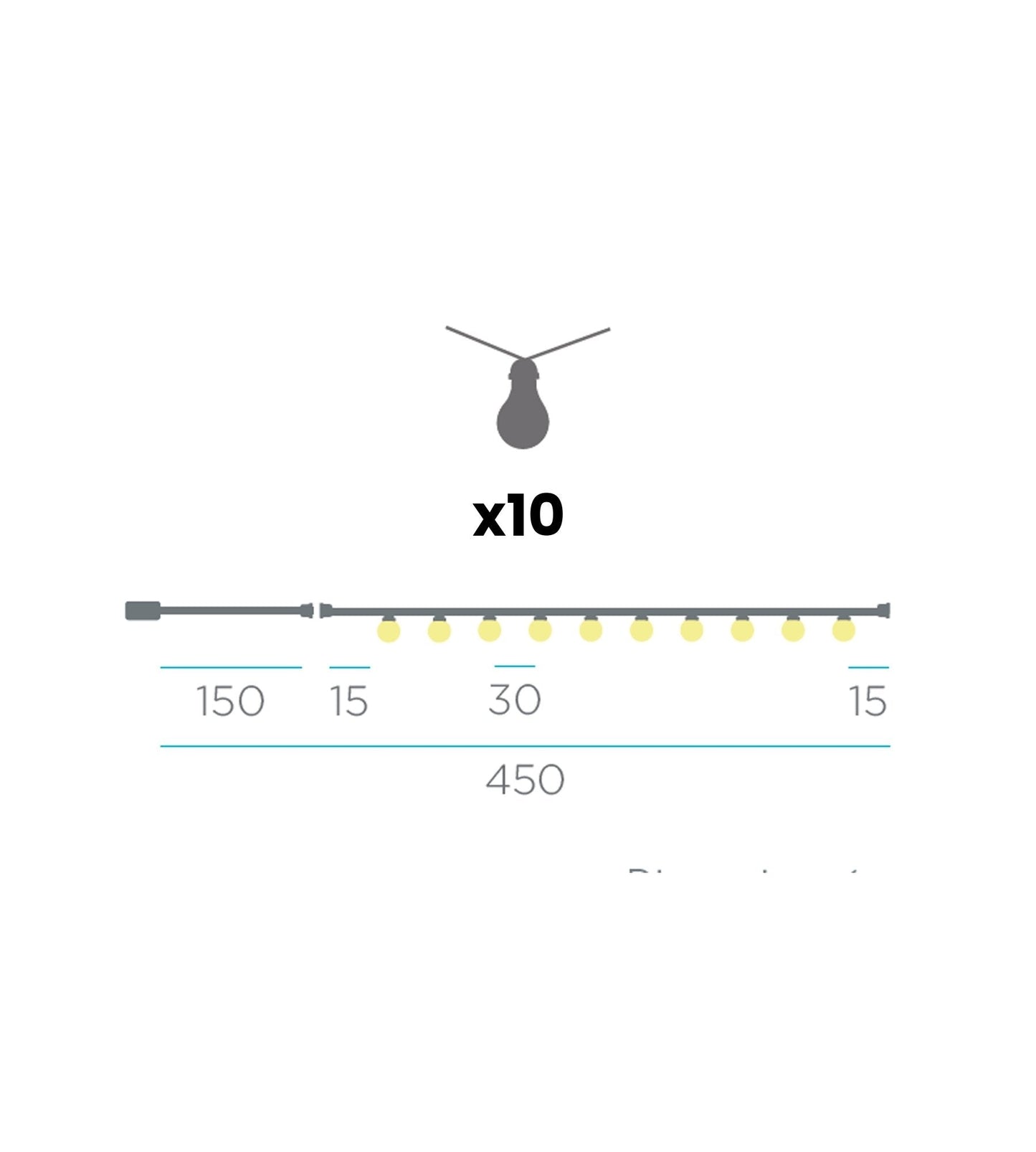 Solar String Lights – Modern Design with 10 Outdoor Decorative Bulbs