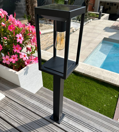 Outdoor Solar Bollard Light – Warm Glow Fairy Effect