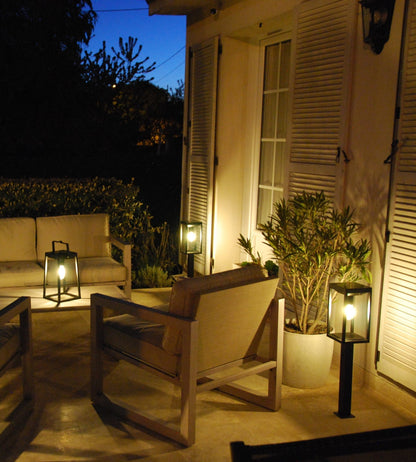 Outdoor Solar Bollard Light – Warm Glow Fairy Effect