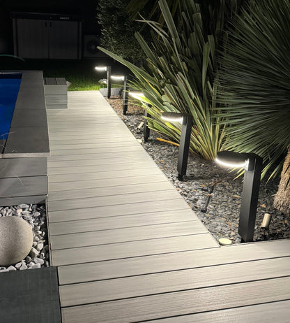 Solar LED Bollard Light – Motion Sensor – 3 Lighting Modes (100–1000 Lumens)