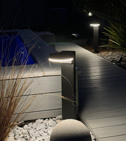 Solar LED Bollard Light – Motion Sensor – 3 Lighting Modes (100–1000 Lumens)