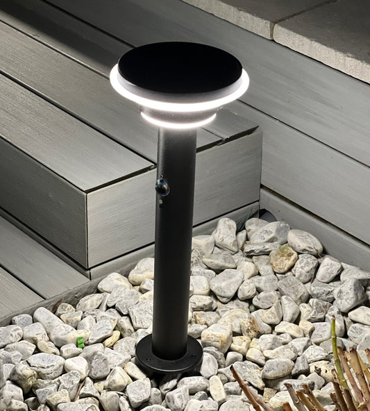 Solar LED Bollard Light – Motion Sensor – 3 Lighting Modes (100–1000 Lumens)