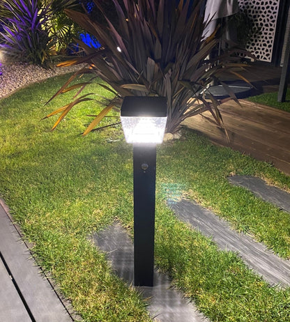 Solar LED Bollard Light – Motion Sensor – 3 Lighting Modes (100–1000 Lumens)