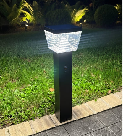 Solar LED Bollard Light – Motion Sensor – 3 Lighting Modes (100–1000 Lumens)
