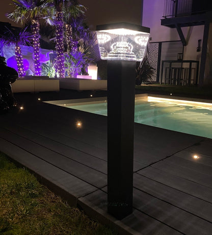 Solar LED Bollard Light – Motion Sensor – 3 Lighting Modes (100–1000 Lumens)