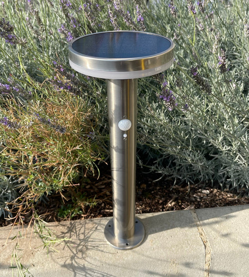 Solar LED Bollard Light – Motion Sensor – 3 Lighting Modes (75–600 Lumens)