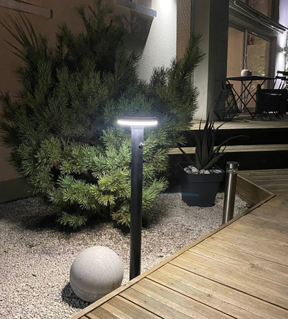Solar LED Bollard Light – Motion Sensor – 3 Lighting Modes (75–600 Lumens)