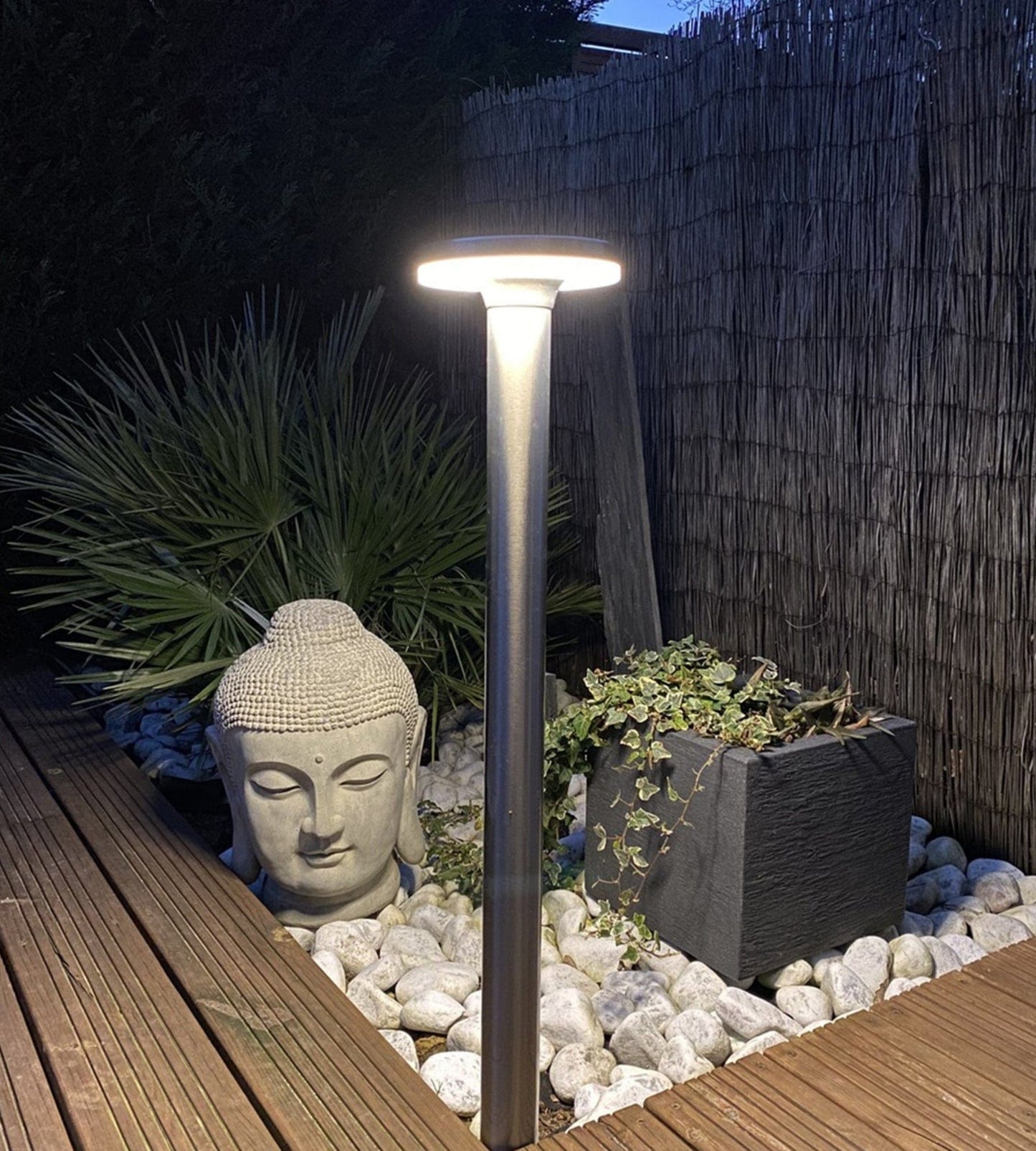 Solar LED Bollard Light – Motion Sensor – 3 Lighting Modes (75–600 Lumens)