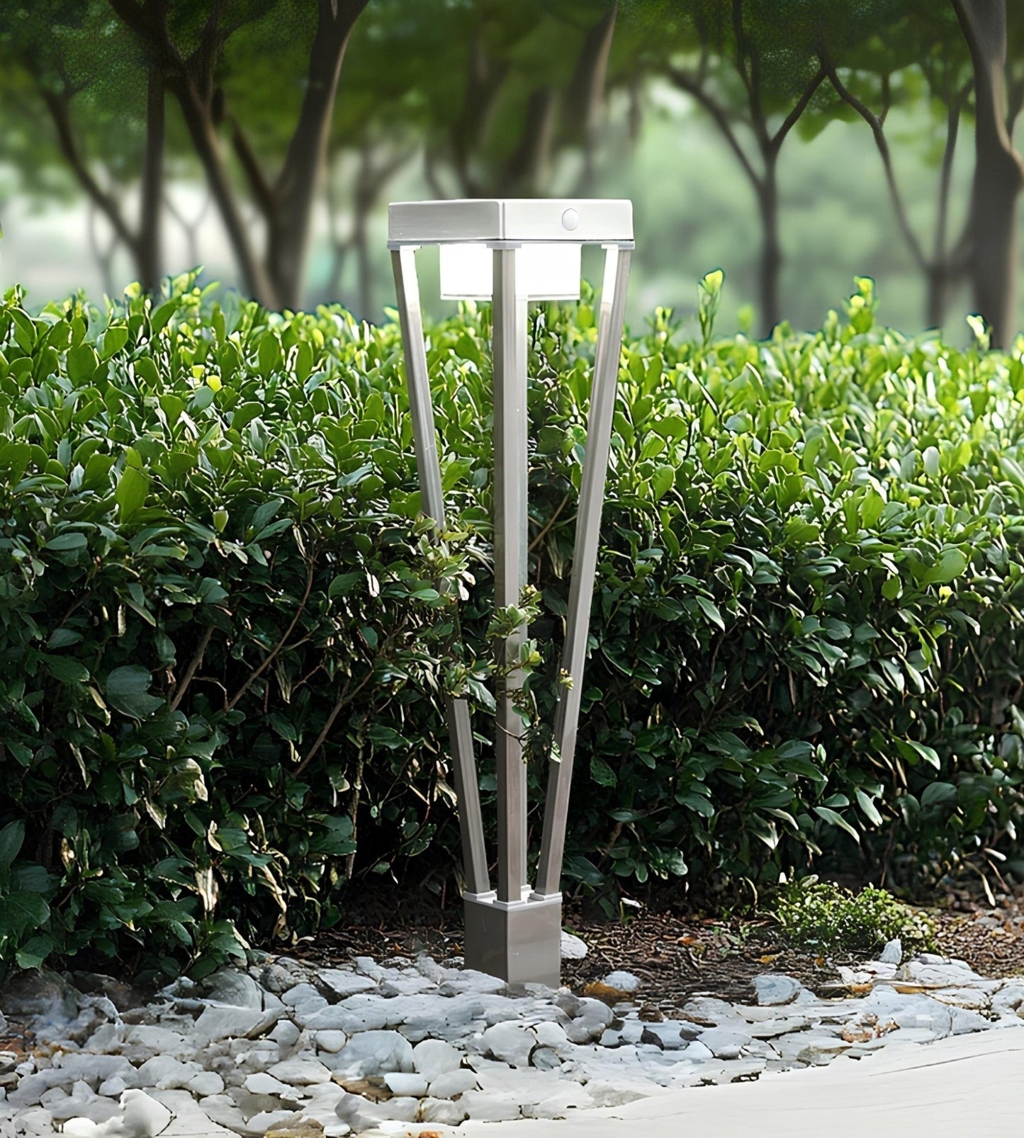 Solar LED Bollard Light – Motion Sensor – 3 Lighting Modes (75–600 Lumens)