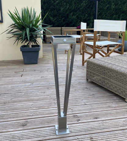 Solar LED Bollard Light – Motion Sensor – 3 Lighting Modes (75–600 Lumens)