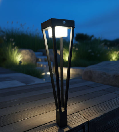 Solar LED Bollard Light – Motion Sensor – 3 Lighting Modes (75–600 Lumens)