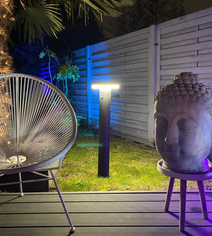 Solar LED Bollard Light – Motion Sensor – 3 Lighting Modes (150–1000 Lumens)