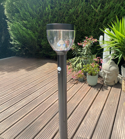 Solar LED Bollard Light – Motion Sensor – 3 Lighting Modes (75–600 Lumens)