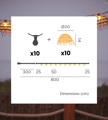 Solar String Lights – Nature Design with 10 Outdoor Decorative Lamps