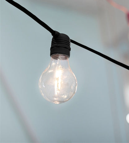 Solar String Lights – 10 Warm White Bulbs for Outdoor Decorative Lighting