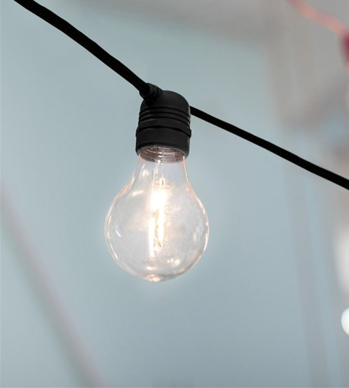 Solar String Lights – 10 Warm White Bulbs for Outdoor Decorative Lighting