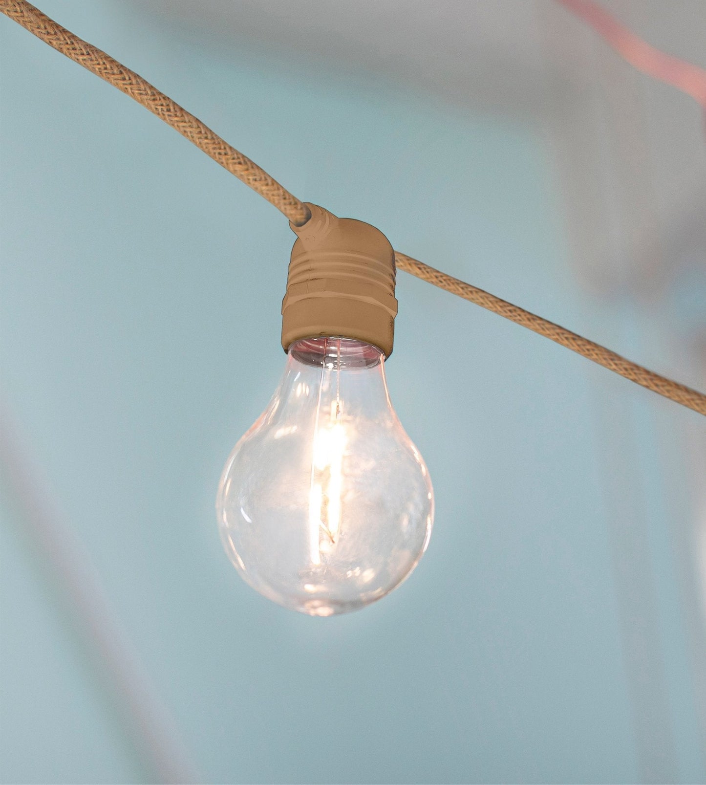 Solar String Lights – 10 Warm White Bulbs for Outdoor Decorative Lighting