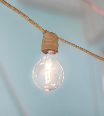 Solar String Lights – 10 Warm White Bulbs for Outdoor Decorative Lighting