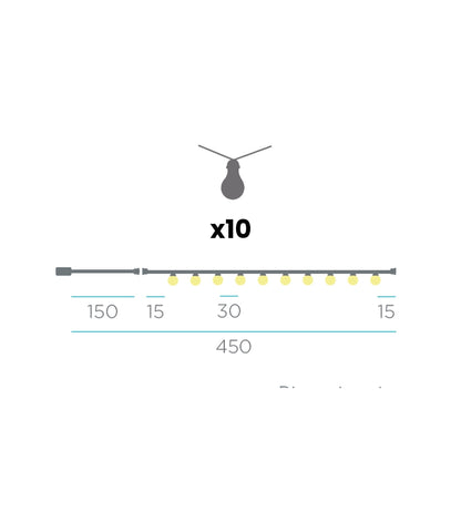 Solar String Lights – Modern Design with 10 Outdoor Decorative Bulbs