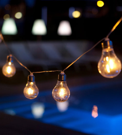 Solar String Lights – Modern Design with 10 Outdoor Decorative Bulbs