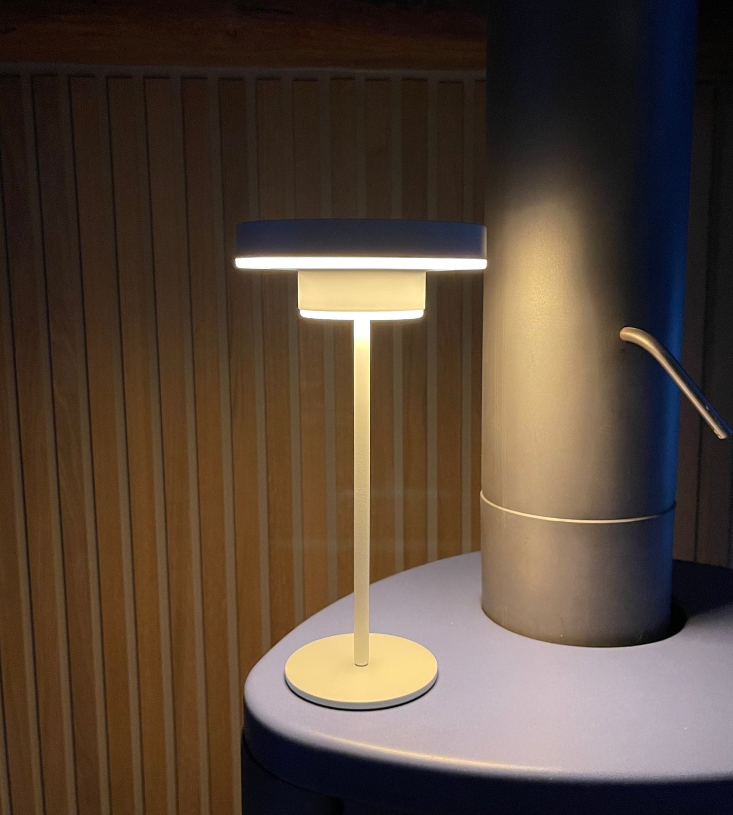 Solar LED Table Lamp – Portable Warm Light for Indoor/Outdoor Use