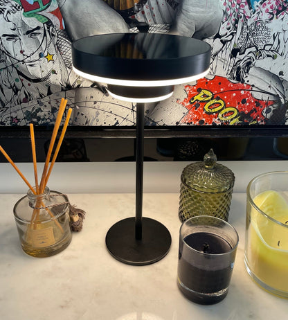 Solar LED Table Lamp – Portable Warm Light for Indoor/Outdoor Use