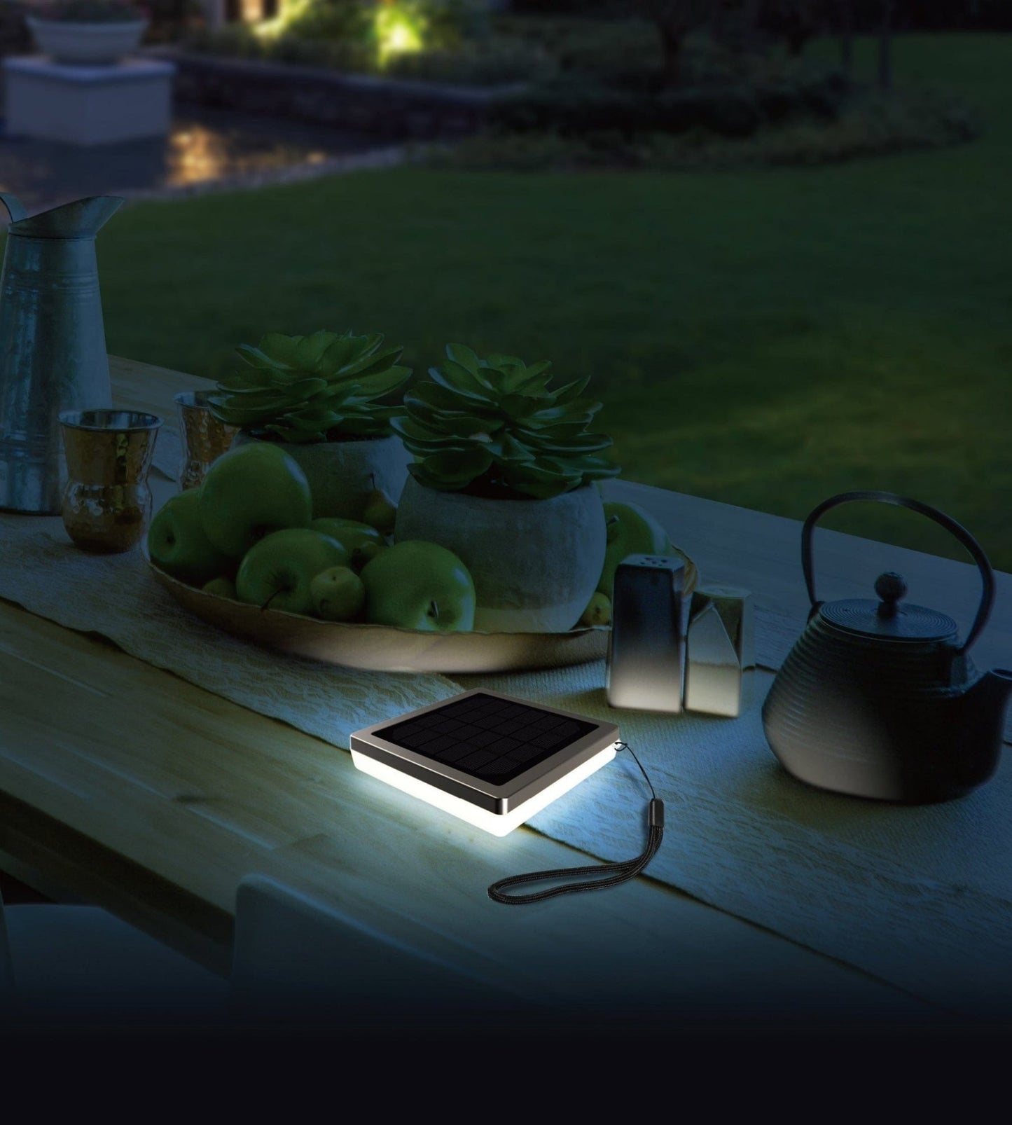 Solar LED Table Lamp – 5 Lighting Modes (40–270 Lumens) with USB Charging & 1600mAh Battery