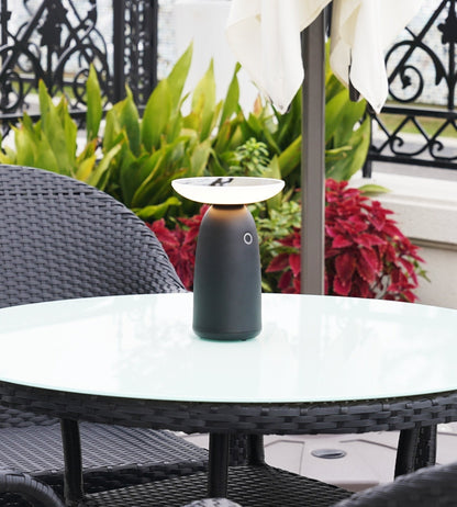 Solar LED Table Lamp – Black – 2 Modes (100–1000 Lumens) – USB-C Charging