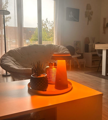 Solar LED Table Lamp – Warm Ambient Light for Indoor/Outdoor Use