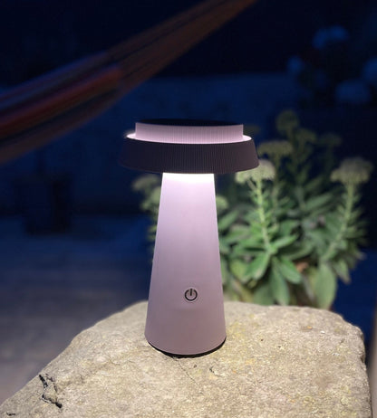 Solar LED Table Lamp – Warm Ambient Light for Indoor/Outdoor Use