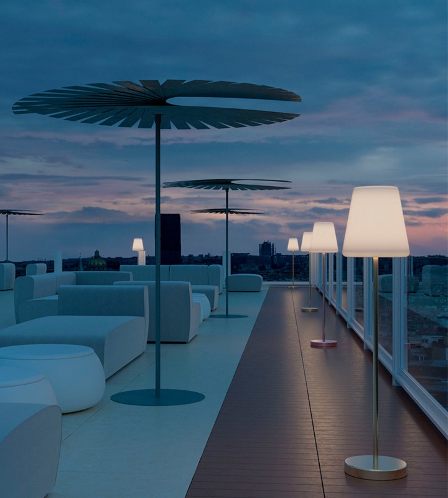 Solar LED Table Lamp – Slim Design – Adjustable White & RGB Lighting