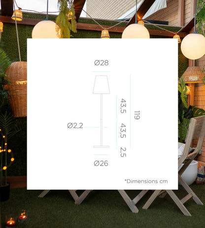 Solar LED Table Lamp – Slim Design – Adjustable White & RGB Lighting